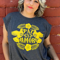 Paz Y Amor Flowy Muscle Tank