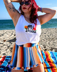 Mexi Stripe Ruffle Shorts