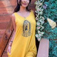 Mustard Virgencita Swing Dress