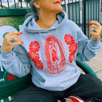 Unisex Gray Guadalupana Hoodie