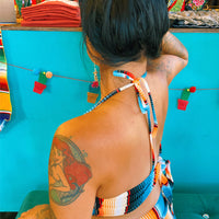 Mexi Stripe Sweetheart Halter