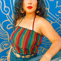 DULCE STRIPE ZARAPE HALTER TUBE