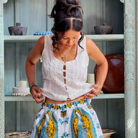 Womens Virgencita Ruffle Shorts