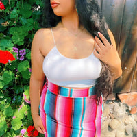 MEXI STRIPE SKIRT