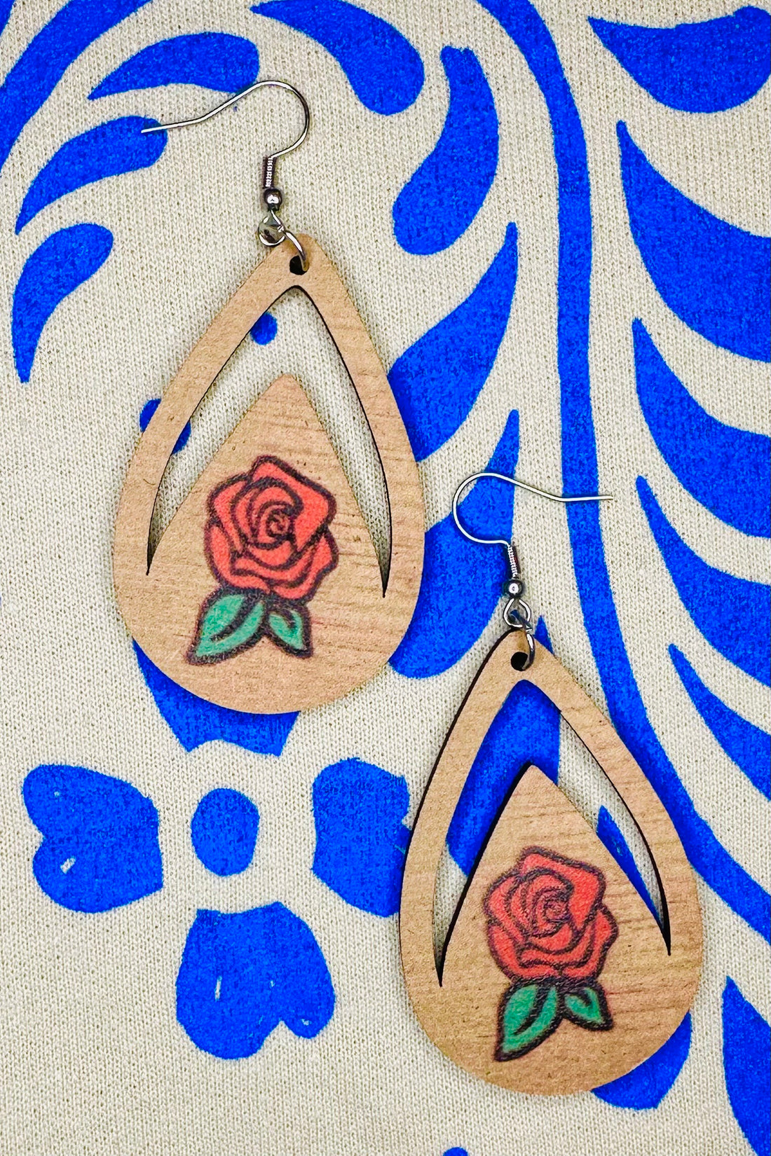 Rosita Wood Dangle Earrings