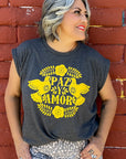 Paz Y Amor Flowy Muscle Tank