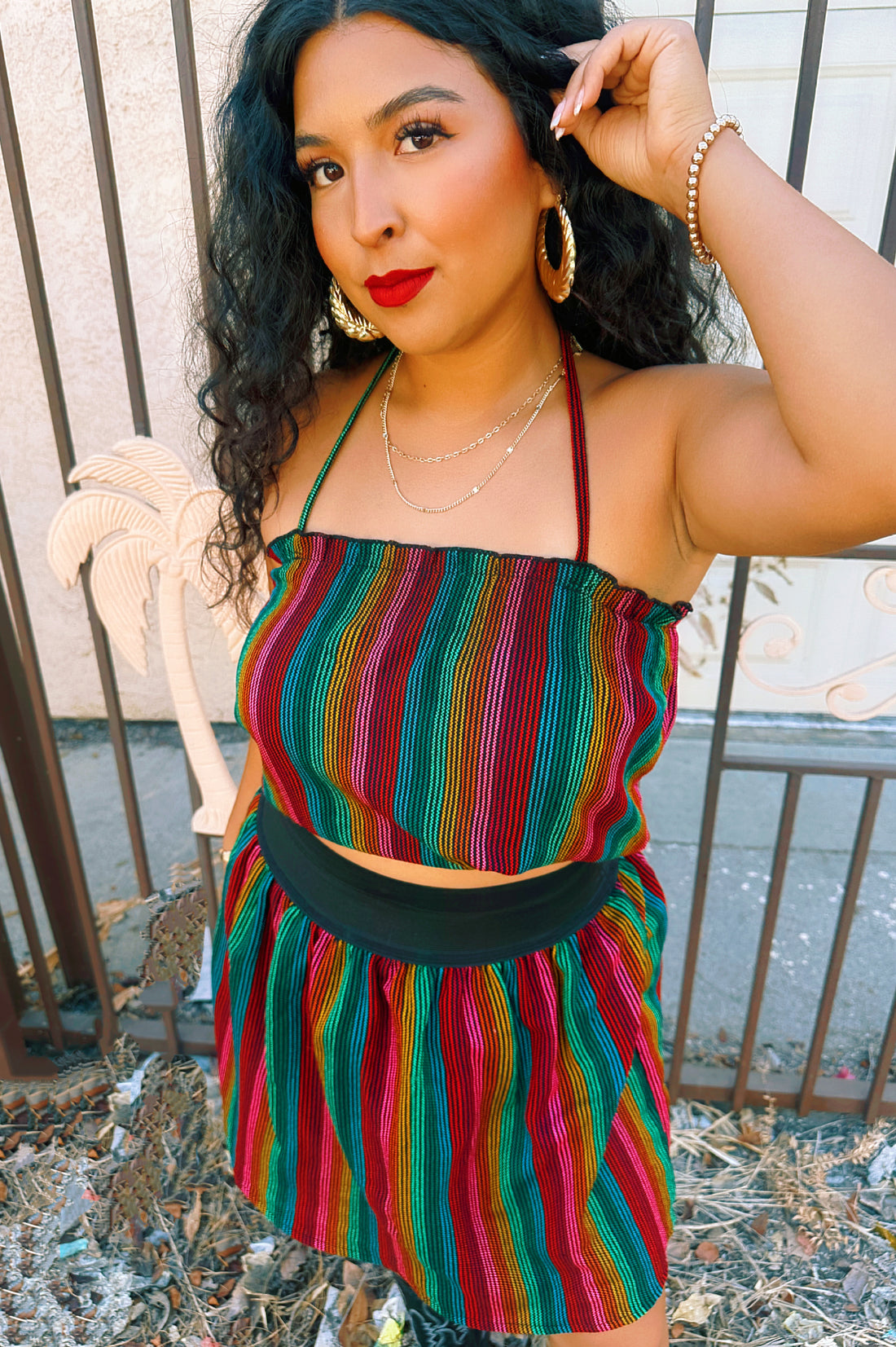 Dulce Stripe Zarape Full Skirt