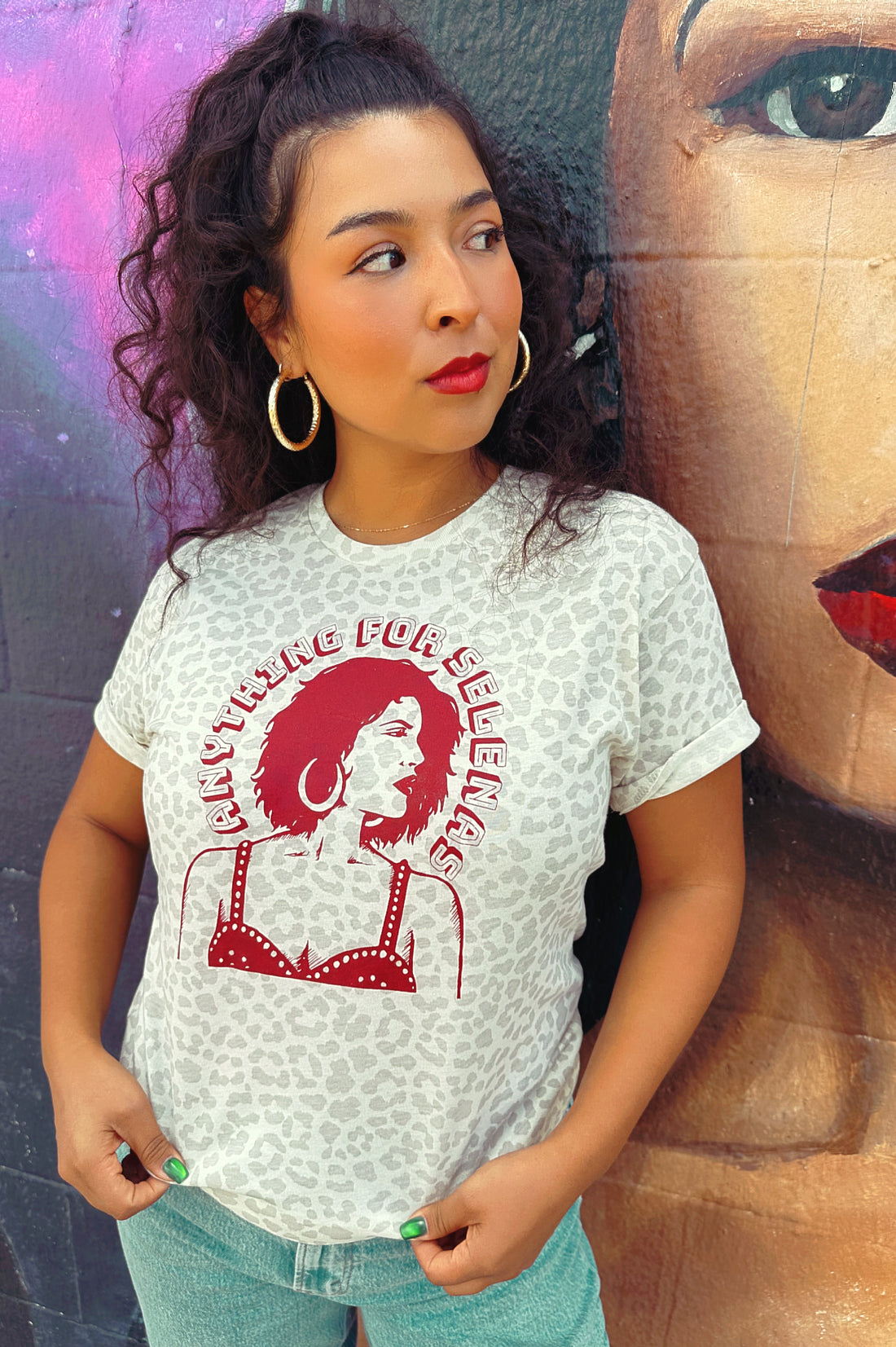Unisex Reina Anything Leopard Tee