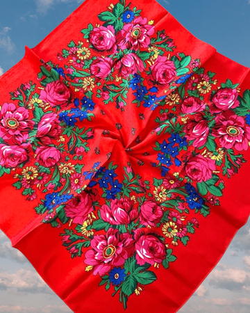 Red Floreciendo Headwrap