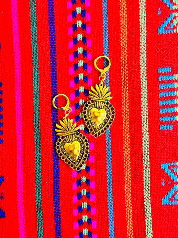 Sacred Heart Milagro Earrings