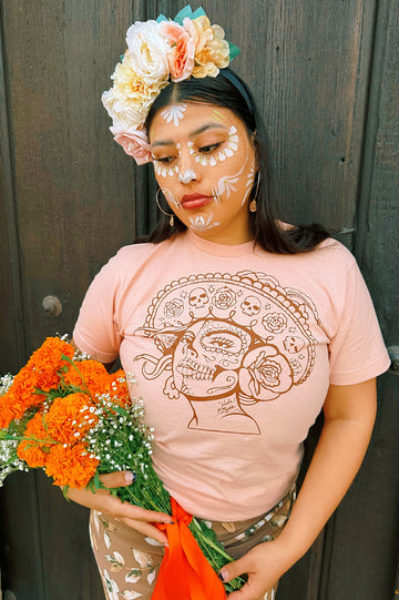 Unisex Peach Catrina Tee