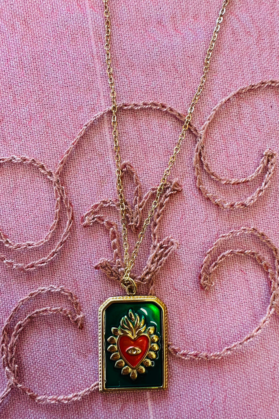 Pull the Love Card Necklace