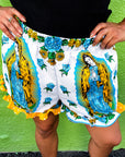 Womens Virgencita Ruffle Shorts