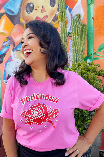 Unisex Rosado Poderosa Tee