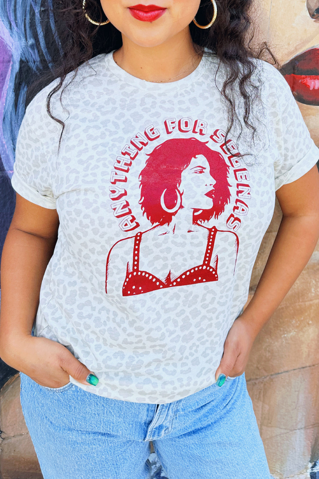 Unisex Reina Anything Leopard Tee