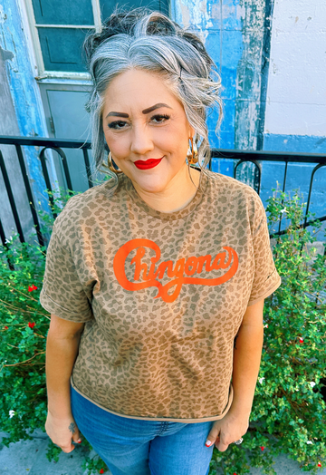 Unisex Leopard Print Chingona Tee