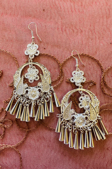 Filigrana Flor Dangle Arracadas