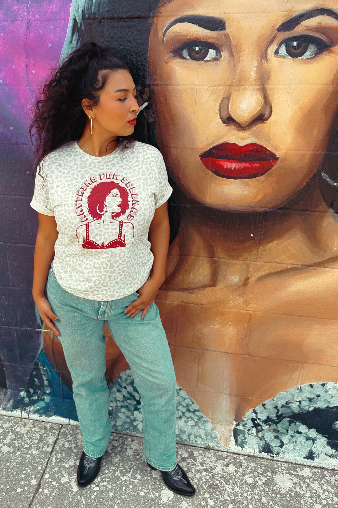 Unisex Reina Anything Leopard Tee