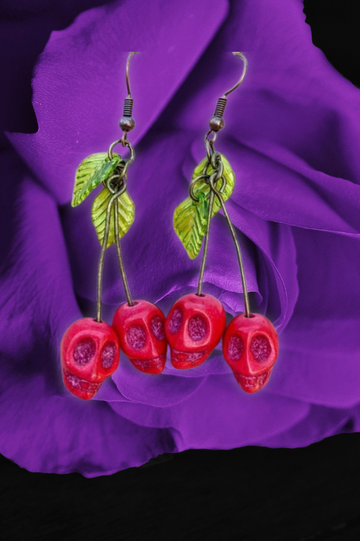 Calaca Cherry DangleEarrings