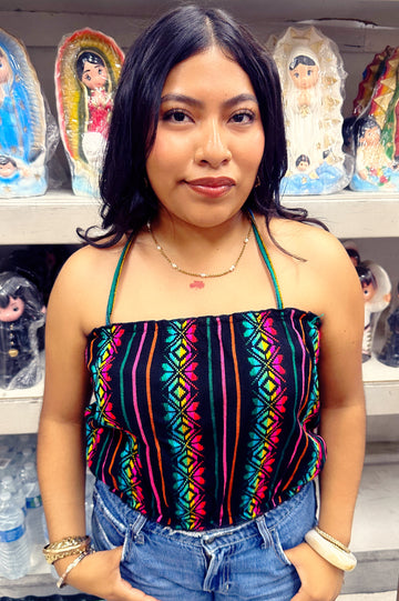 XOCHITL BORDADA ZARAPE HALTER TUBE