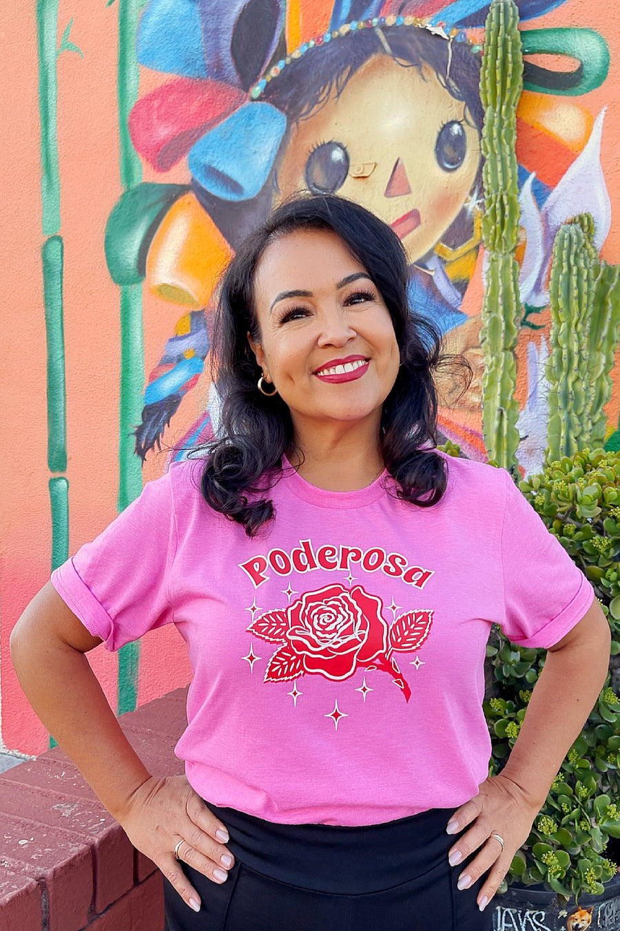 Unisex Rosado Poderosa Tee