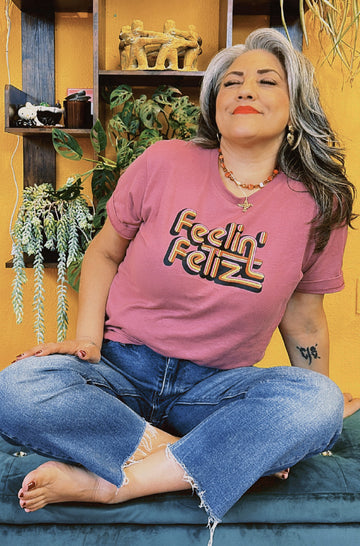 Unisex Mulberry Feelin Feliz Tee