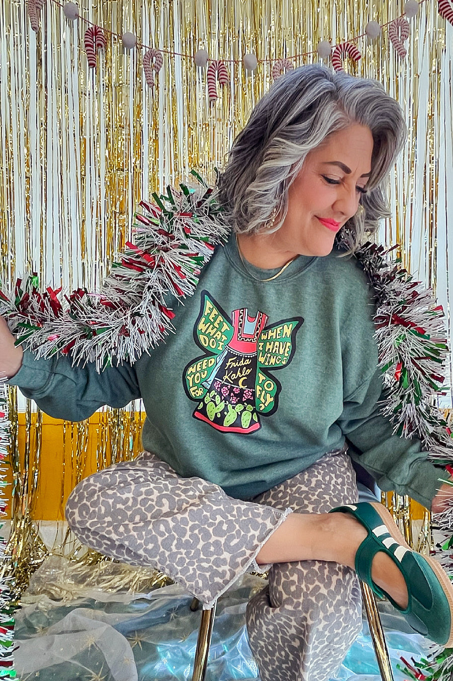 Unisex Hazy Verde Wings Sweatshirt