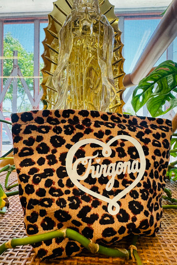 Chingona Leopard Makeup Bag