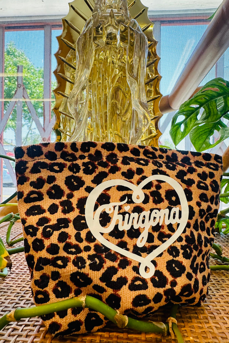 Chingona Leopard Makeup Bag