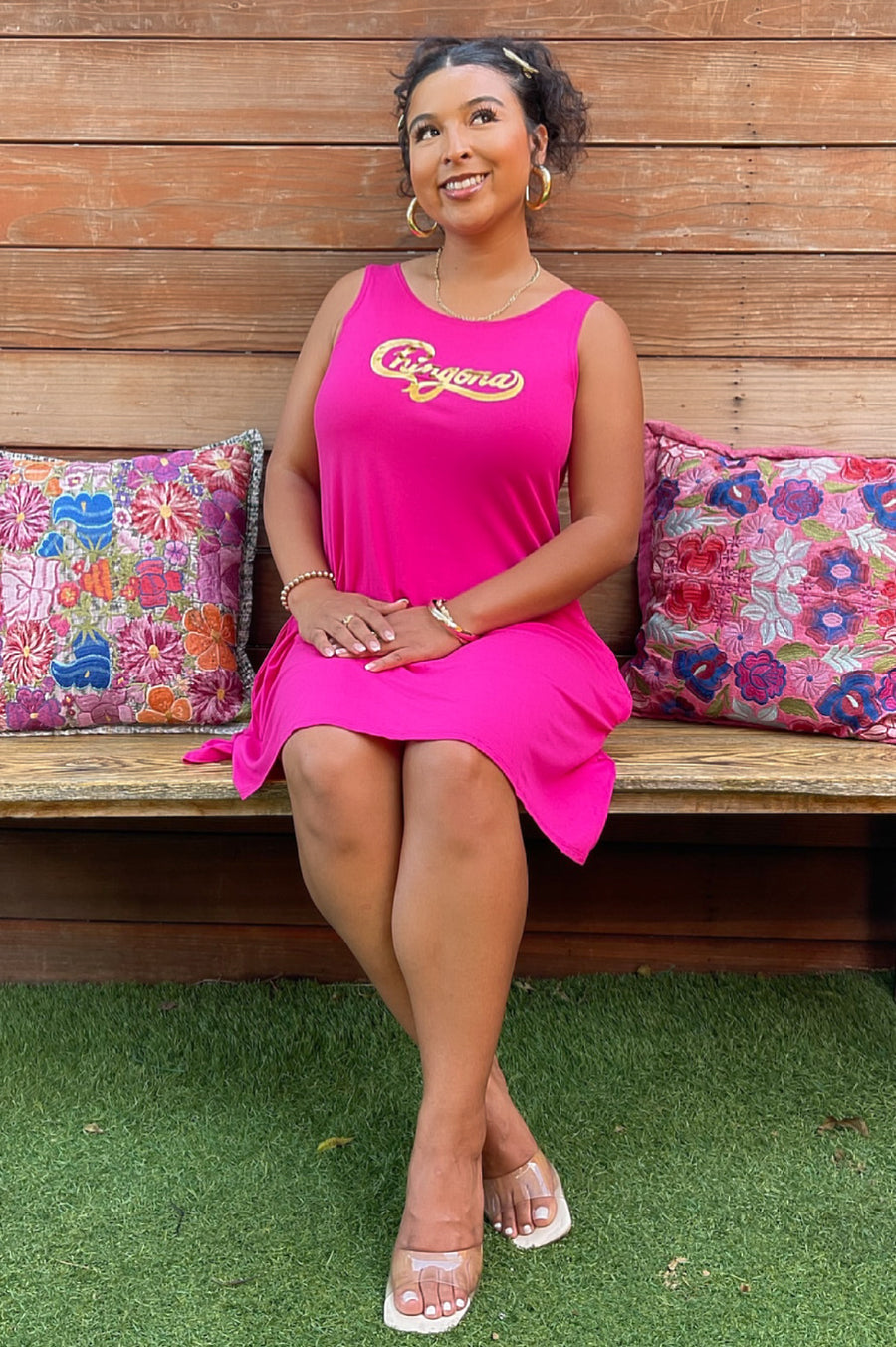 Hot Pink Chingona Swing Dress