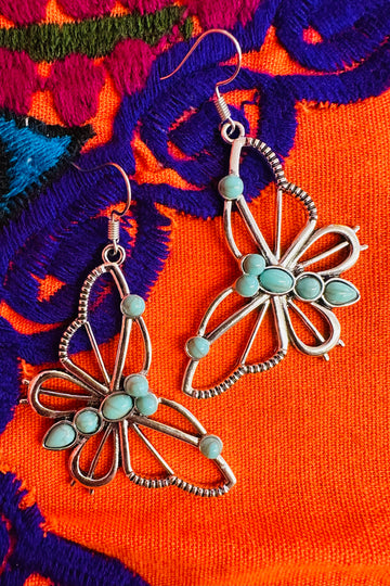 Turquoise Mariposa Wing Earrings