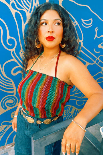DULCE STRIPE ZARAPE HALTER TUBE
