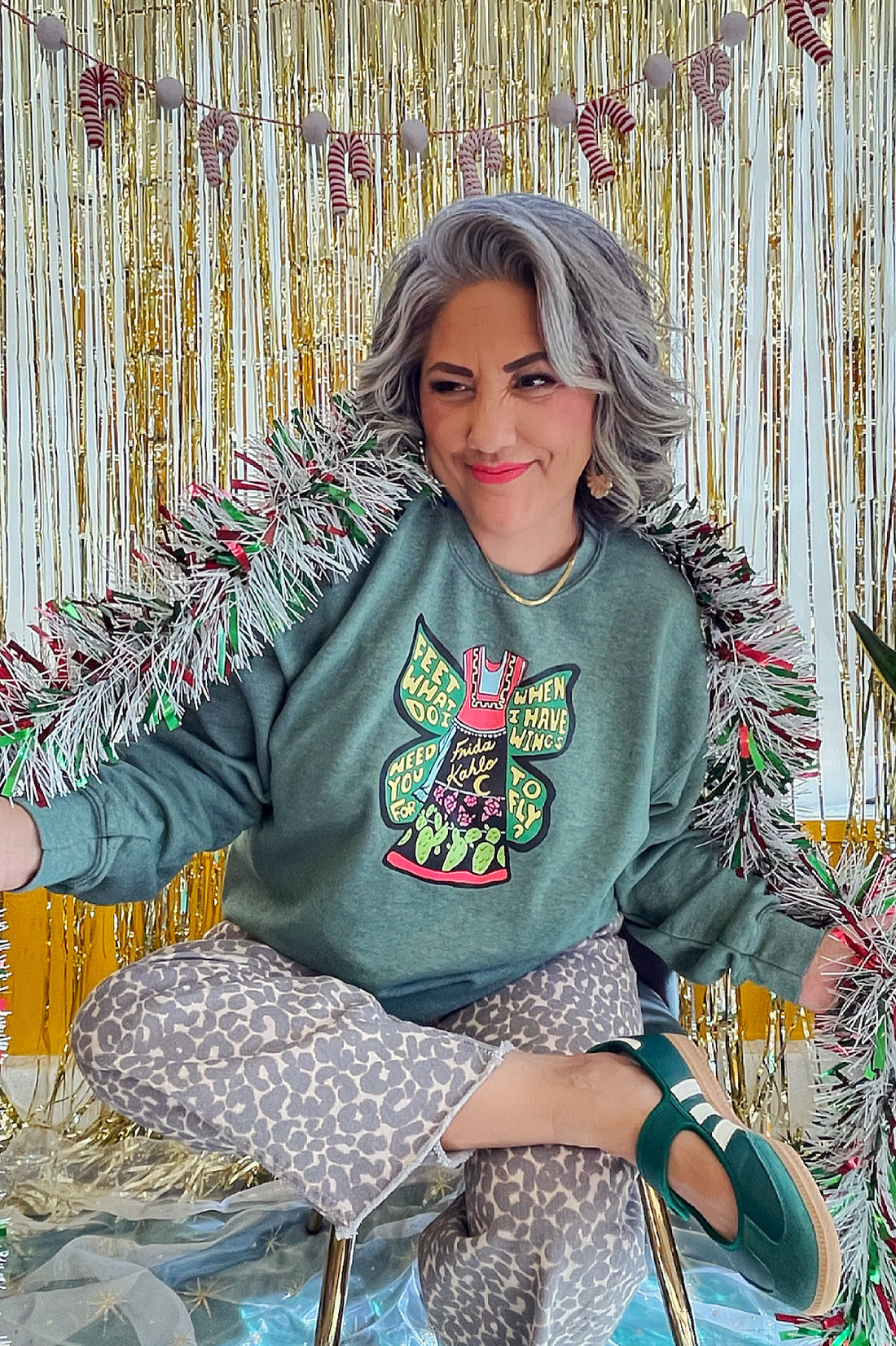 Unisex Hazy Verde Wings Sweatshirt