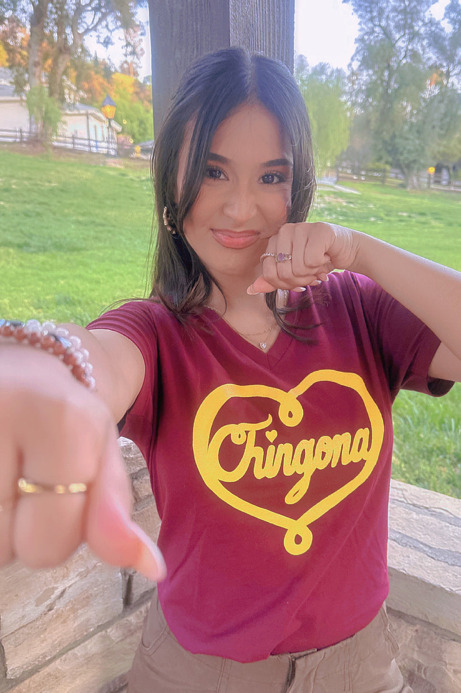 Relaxed Women’s Chingona  V-Neck