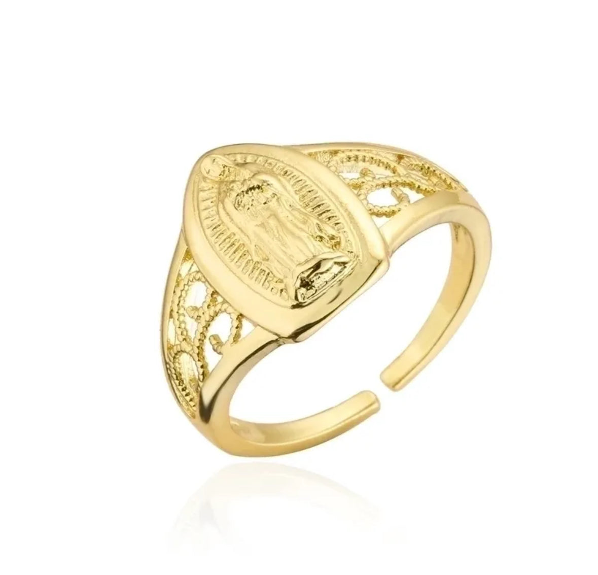 Virgencita Scroll Ring