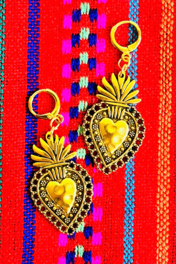 Sacred Heart Milagro Earrings