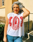 Guadalupana Flowy Muscle Tank