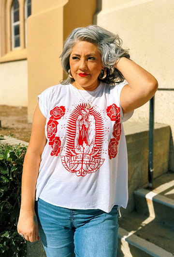 Guadalupana Flowy Muscle Tank