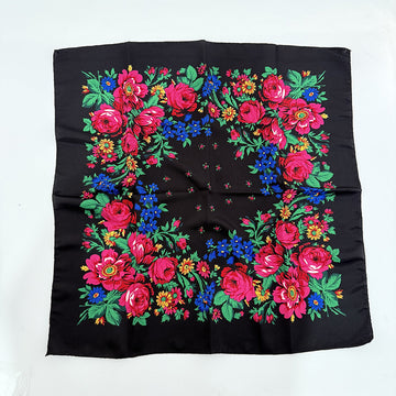 Black Floreciendo Headwrap