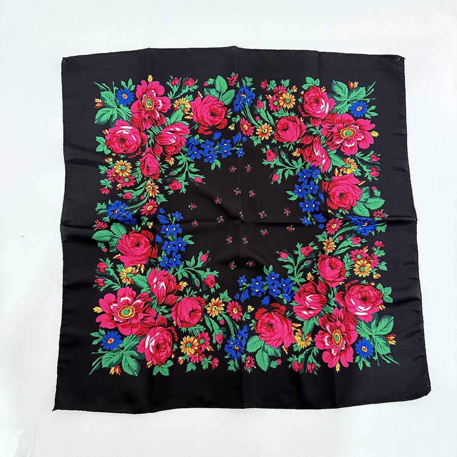 Black Floreciendo Headwrap