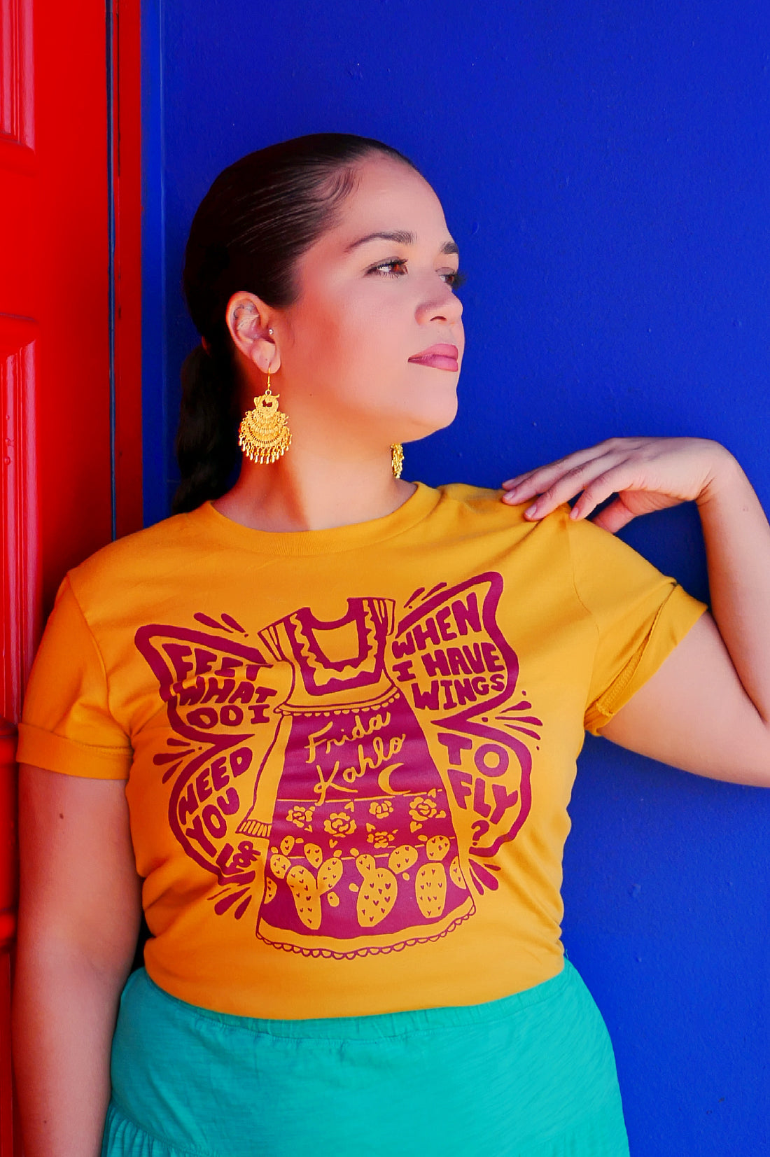 Unisex Mustard Monarca Tee