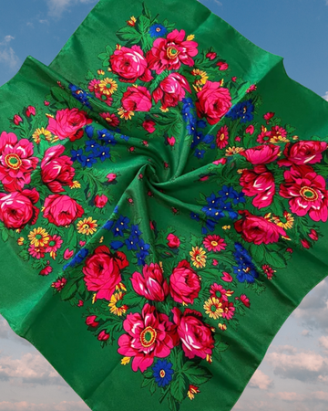 Green Floreciendo Headwrap