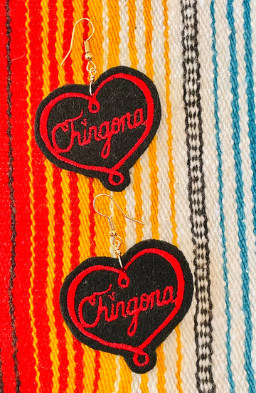 Chingona Embroidered Earrings