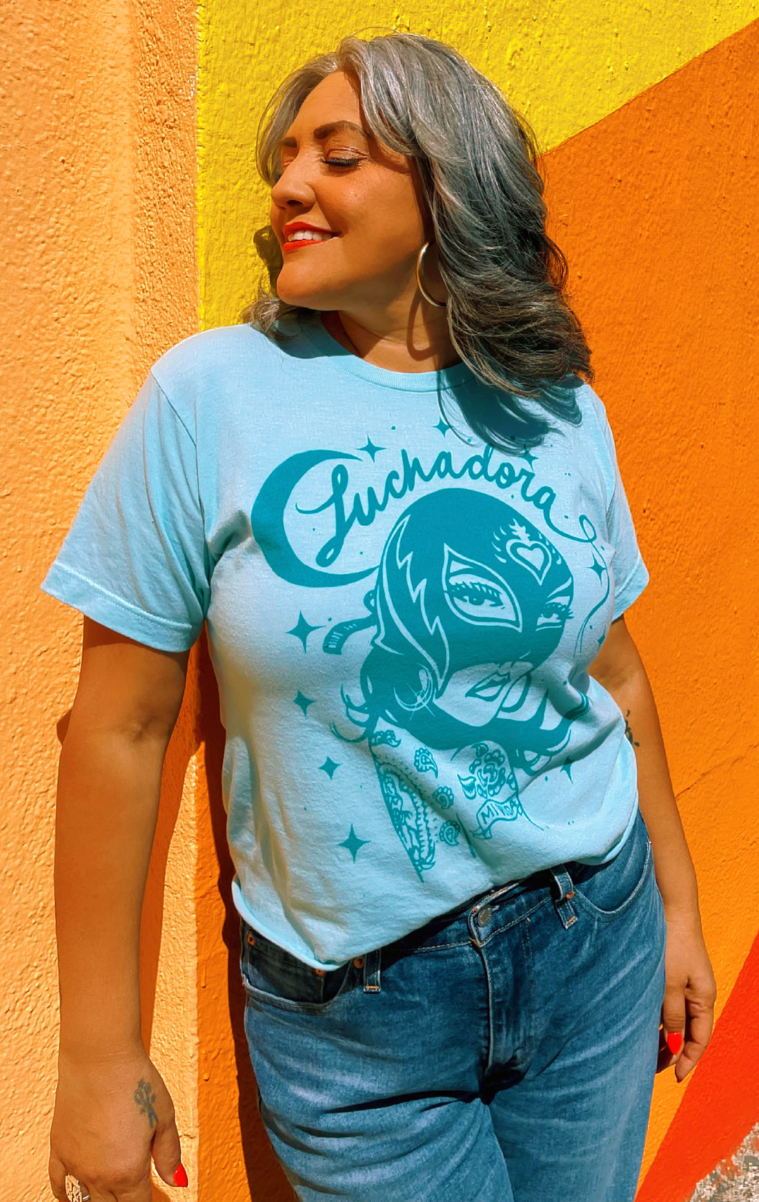 Unisex Aqua Luchadora Tee