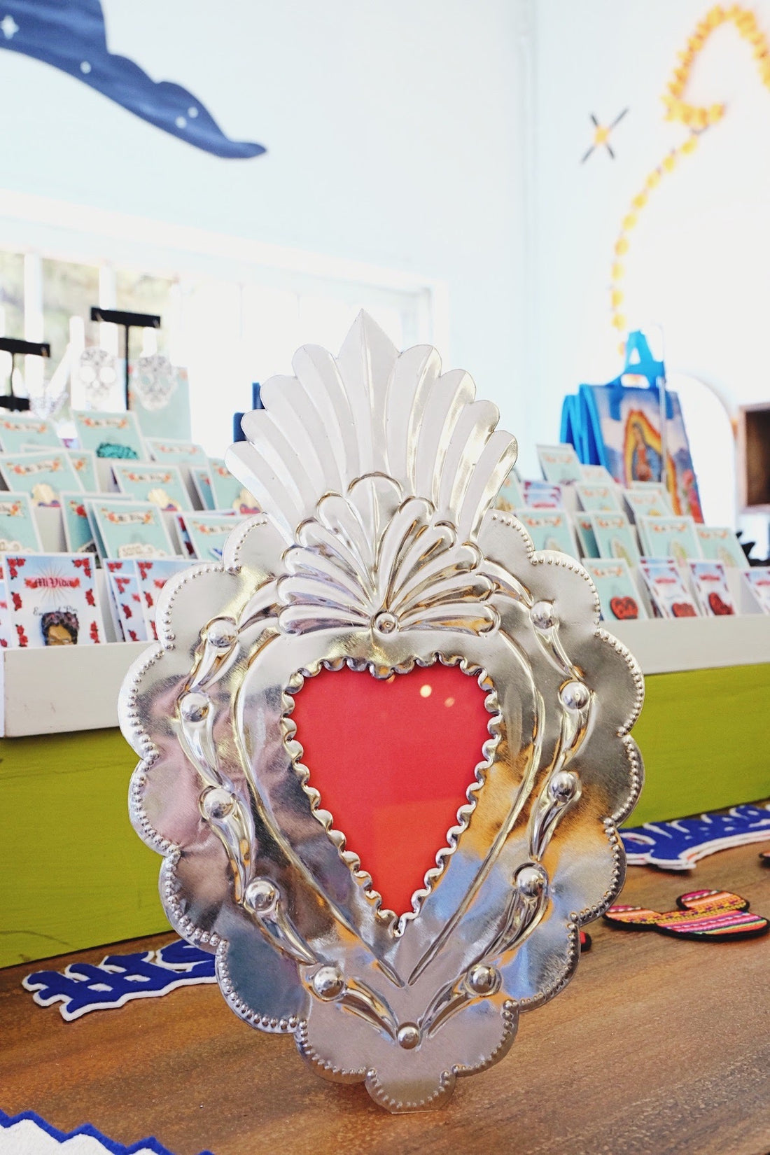 Tin Sacred Heart Photo Frame