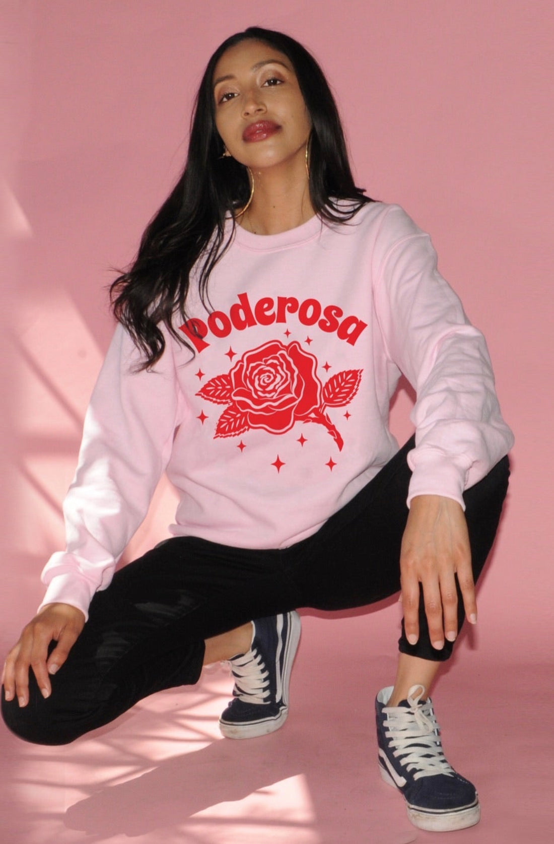 Unisex Pink Poderosa Sweatshirt